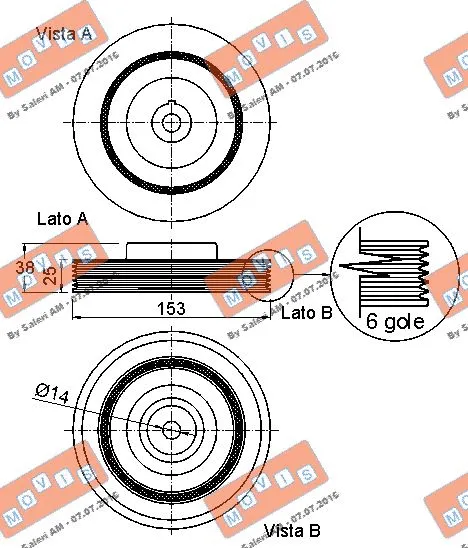 Belt Pulley, crankshaft