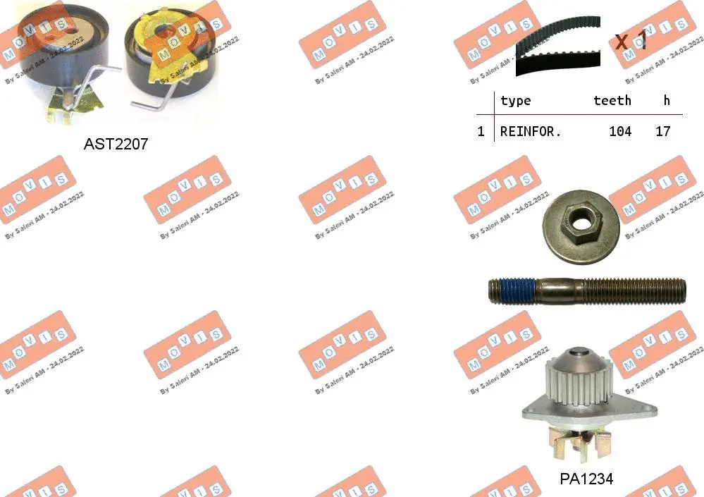 Water Pump & Timing Belt Kit (ASTK0859PA)
