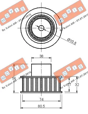 Deflection/Guide Pulley, timing belt