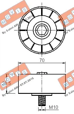 Deflection/Guide Pulley, V-ribbed belt