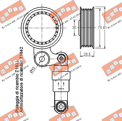 Belt Tensioner, V-ribbed belt