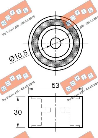 Deflection/Guide Pulley, timing belt