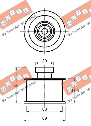 Deflection/Guide Pulley, timing belt