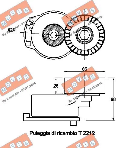 Belt Tensioner, V-ribbed belt