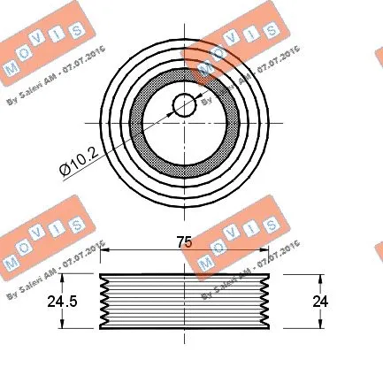 Belt Tensioner, V-ribbed belt