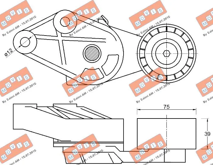 Belt Tensioner, V-ribbed belt