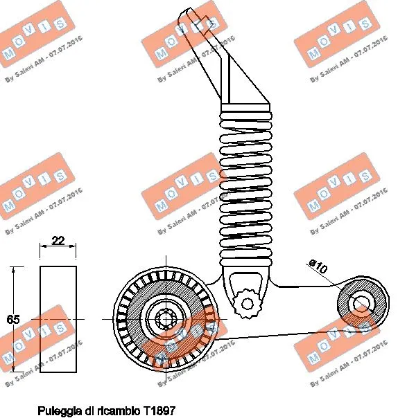 Belt Tensioner, V-ribbed belt