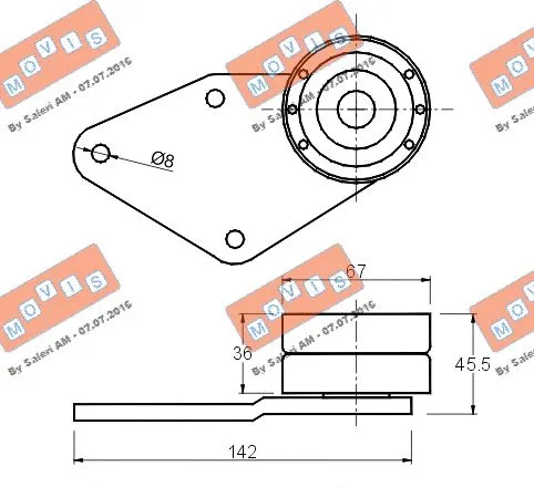 Deflection/Guide Pulley, timing belt