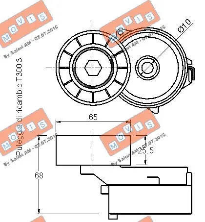 Belt Tensioner, V-ribbed belt