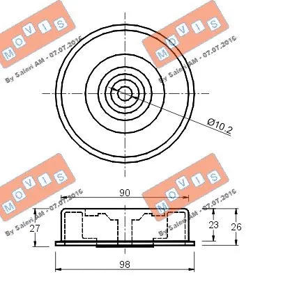 Deflection/Guide Pulley, timing belt