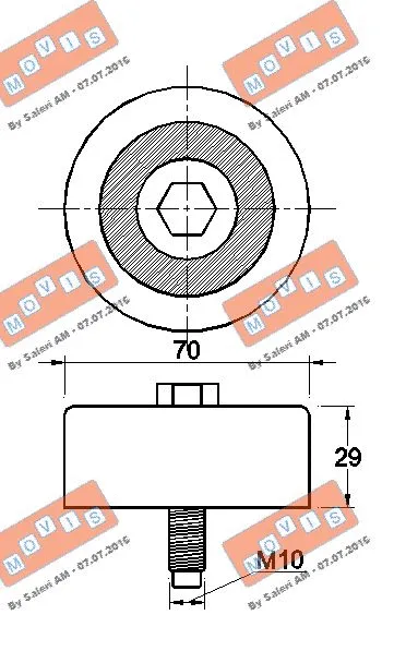 Deflection/Guide Pulley, V-ribbed belt