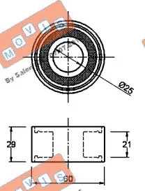 Deflection/Guide Pulley, timing belt