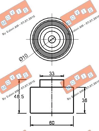 Deflection/Guide Pulley, timing belt
