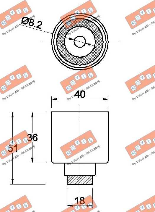 Deflection/Guide Pulley, timing belt