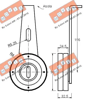 Belt Tensioner, V-ribbed belt