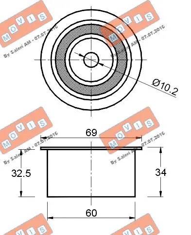 Deflection/Guide Pulley, timing belt