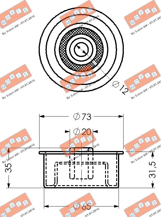 Deflection/Guide Pulley, timing belt