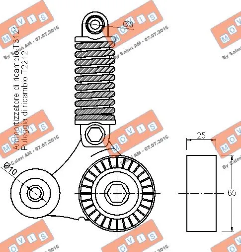 Belt Tensioner, V-ribbed belt