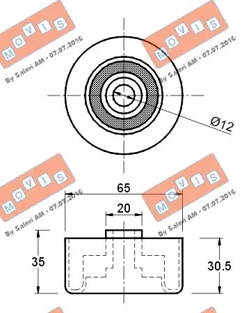 Deflection/Guide Pulley, timing belt