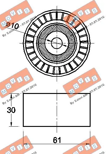 Deflection/Guide Pulley, timing belt