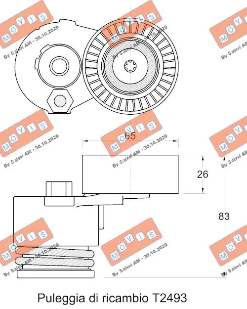 Belt Tensioner, V-ribbed belt