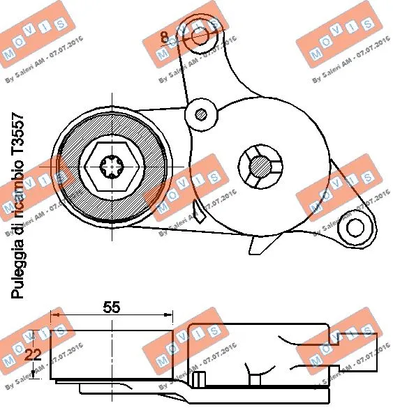 Belt Tensioner, V-ribbed belt