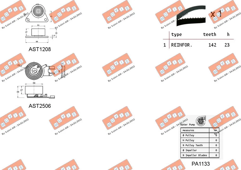 Water Pump & Timing Belt Kit