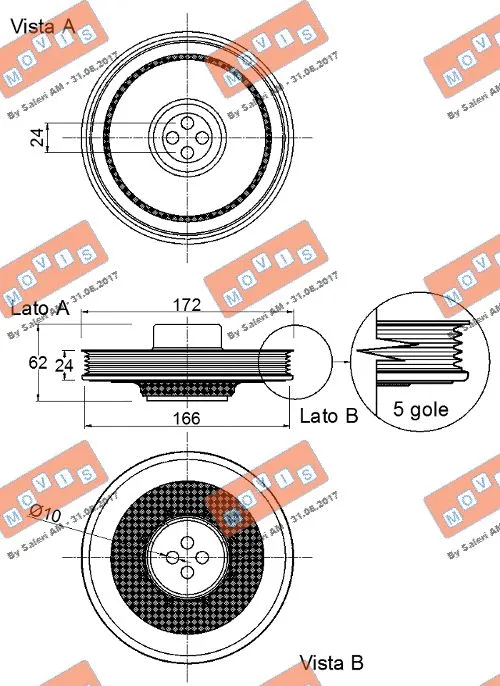 Belt Pulley, crankshaft