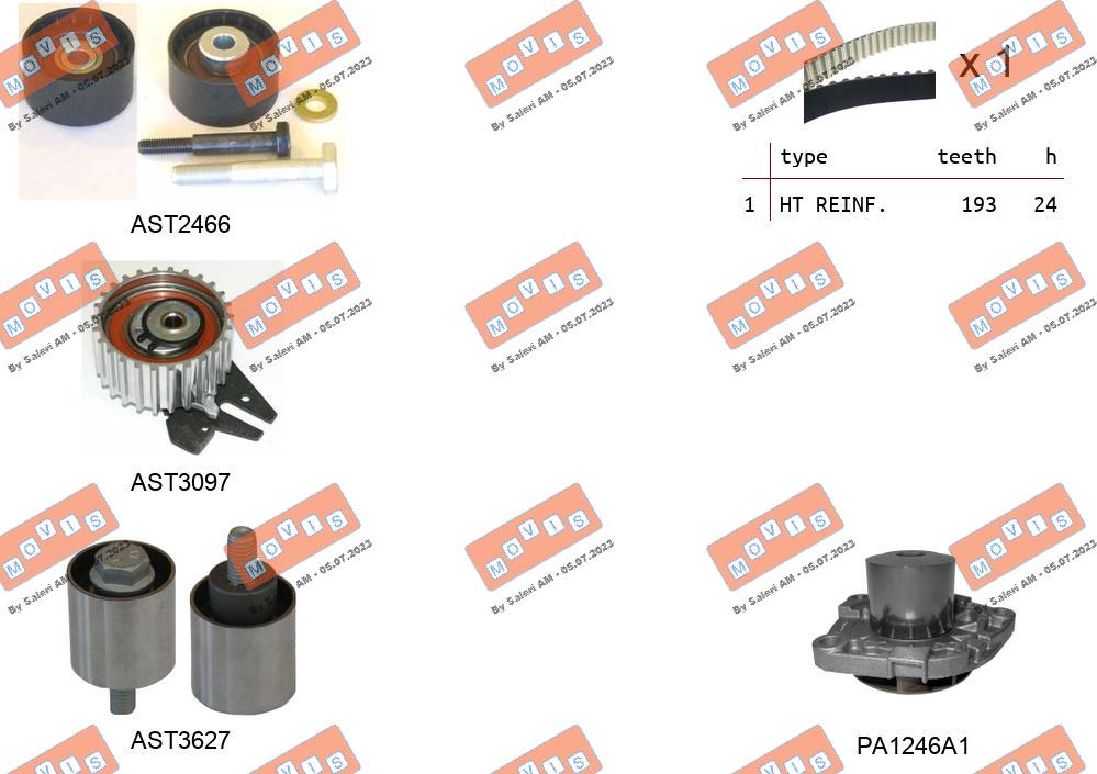 Water Pump & Timing Belt Kit (ASTK1179PA)