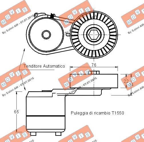 Belt Tensioner, V-ribbed belt