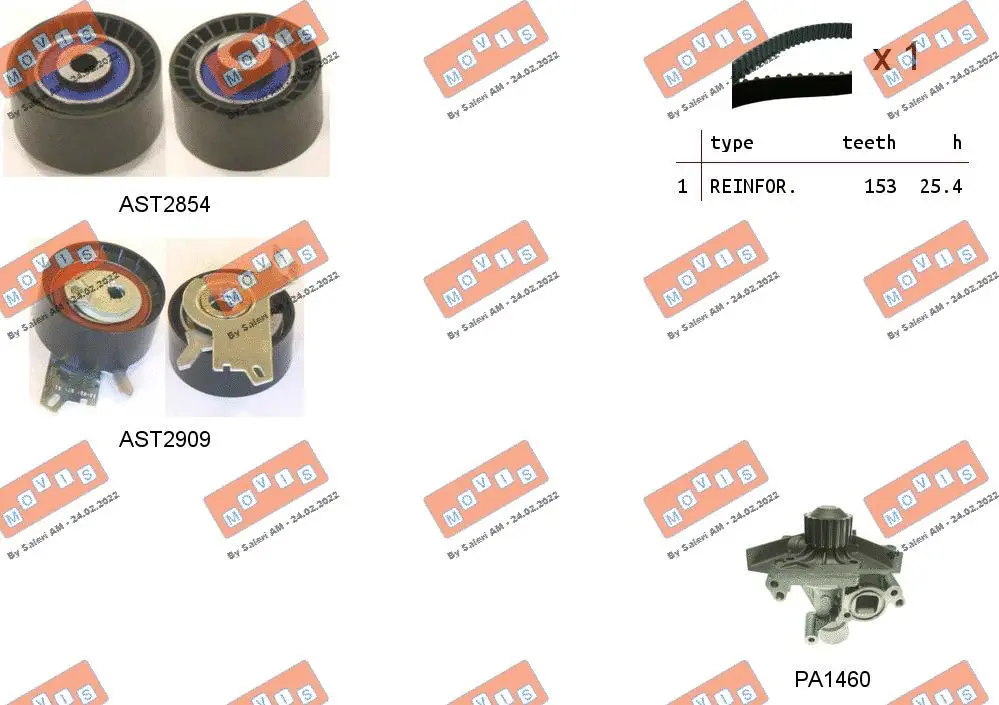 Water Pump & Timing Belt Kit (ASTK1156PA)