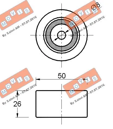 Deflection/Guide Pulley, V-ribbed belt