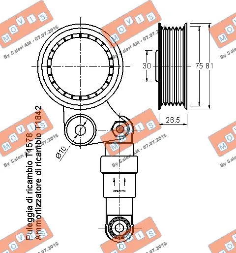 Belt Tensioner, V-ribbed belt