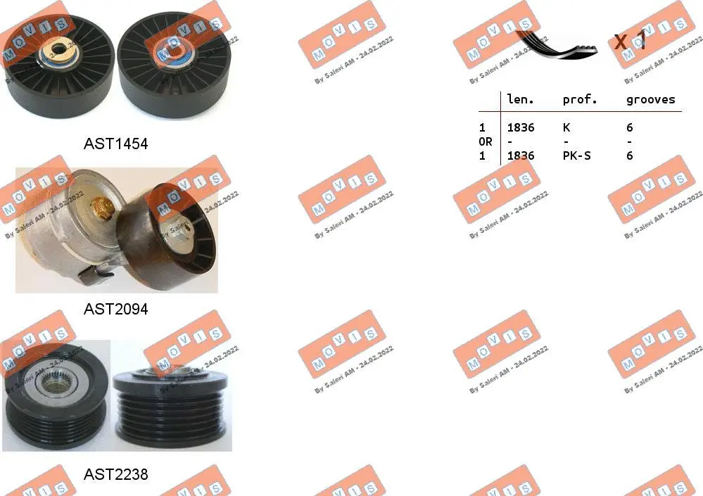 V-Ribbed Belt Set (ASTA0103)