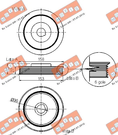 Belt Pulley, crankshaft