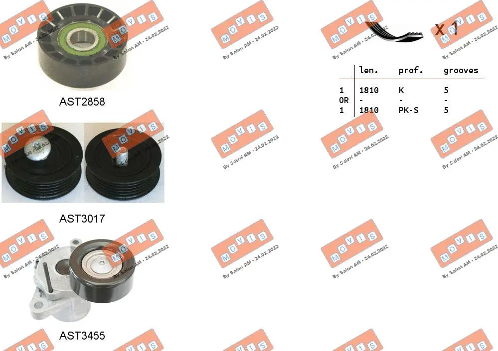 V-Ribbed Belt Set (ASTA0075)