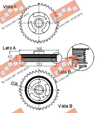 Belt Pulley, crankshaft