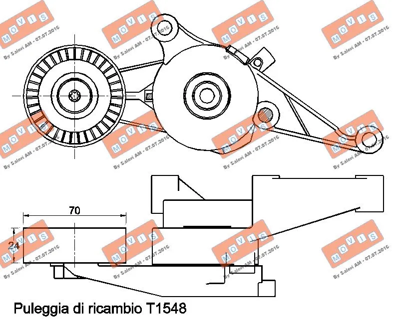 Belt Tensioner, V-ribbed belt