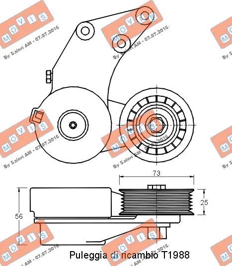 Belt Tensioner, V-ribbed belt