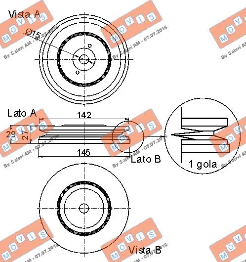 Belt Pulley, crankshaft