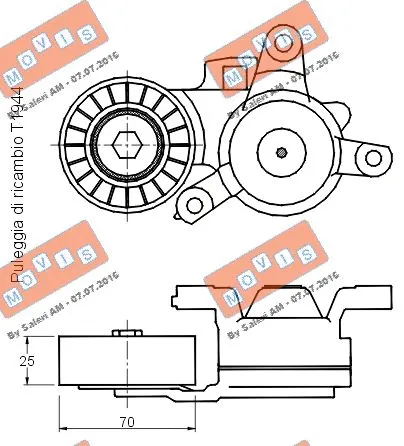 Belt Tensioner, V-ribbed belt