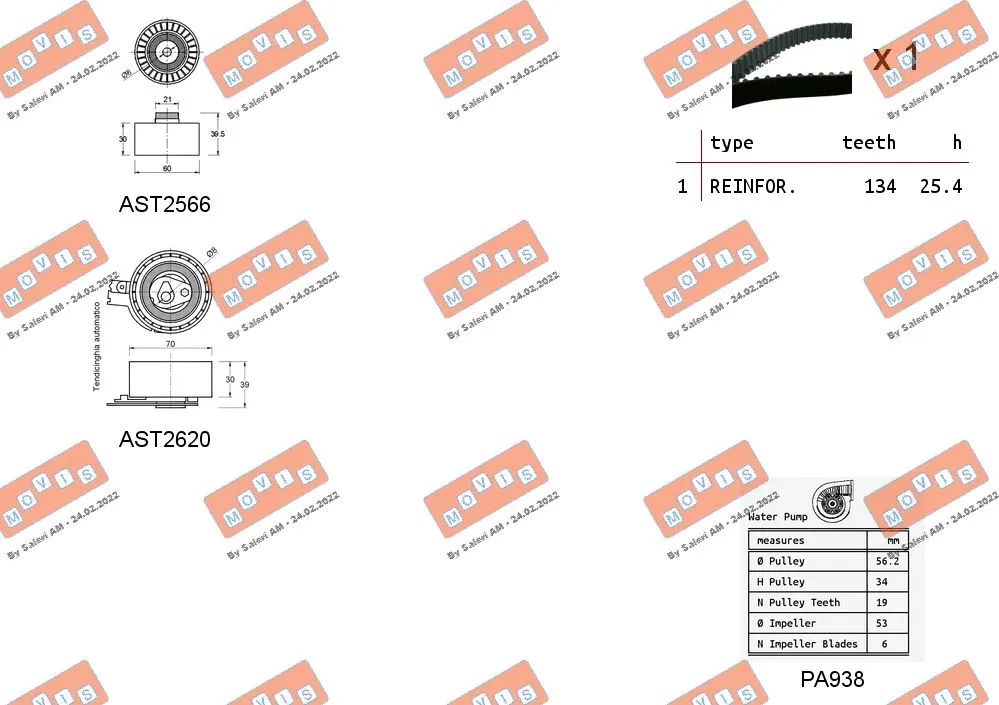 Water Pump & Timing Belt Kit