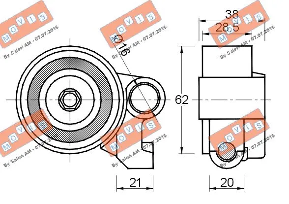 Tensioner Pulley, timing belt