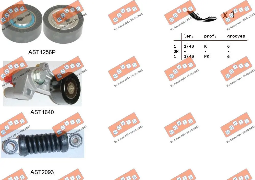 V-Ribbed Belt Set (ASTA0120)