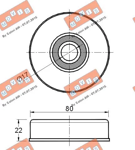 Deflection/Guide Pulley, V-ribbed belt