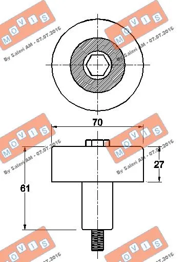 Deflection/Guide Pulley, V-ribbed belt