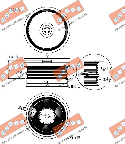 Belt Pulley, crankshaft
