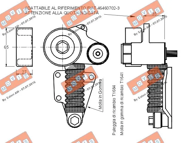 Belt Tensioner, V-ribbed belt