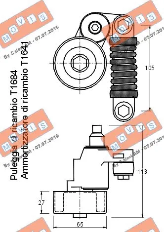 Belt Tensioner, V-ribbed belt