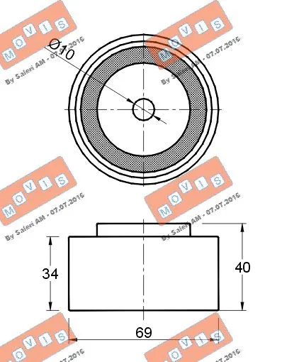 Deflection/Guide Pulley, timing belt
